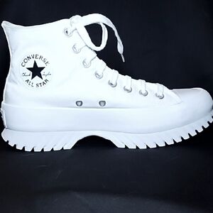Converse All Star White High-Top Lugged Sneakers Women's 9.5 Men's size 7.5